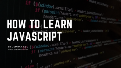 How To Learn JavaScript