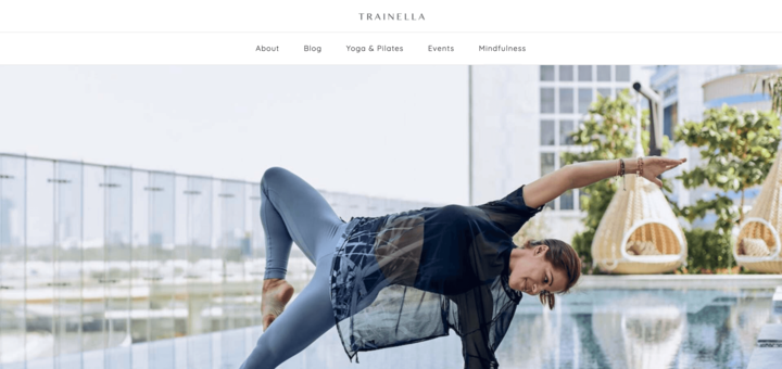 Trainella yoga website